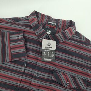 Duluth Trading Alaskan Hardgear Boars Nest Flannel Shirt Mens 2XL Red Gray 53800